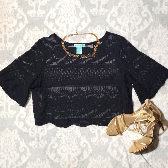 Tops - Black Lace Top